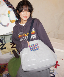 PATCH REVERSIBLE BIG TOTE BAG [GRAY]