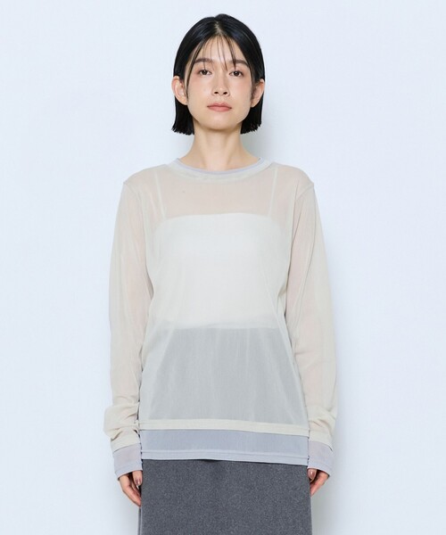 feerique(フィーリック)の「feerique チュールメッシュ配色インナー(Tシャツ/カットソー・レディース・ブラック/モカ/キナリ・2)」の17枚目の写真