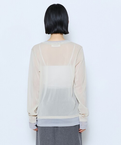 feerique(フィーリック)の「feerique チュールメッシュ配色インナー(Tシャツ/カットソー・レディース・ブラック/モカ/キナリ・2)」の19枚目の写真