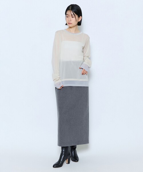 feerique(フィーリック)の「feerique チュールメッシュ配色インナー(Tシャツ/カットソー・レディース・ブラック/モカ/キナリ・2)」の22枚目の写真