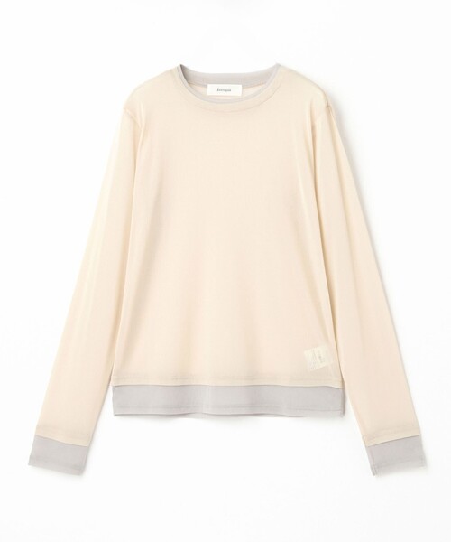 feerique(フィーリック)の「feerique チュールメッシュ配色インナー(Tシャツ/カットソー・レディース・ブラック/モカ/キナリ・2)」の9枚目の写真