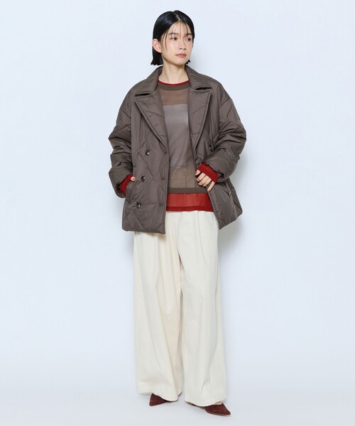 feerique(フィーリック)の「feerique チュールメッシュ配色インナー(Tシャツ/カットソー・レディース・ブラック/モカ/キナリ・2)」の12枚目の写真