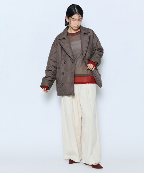 feerique(フィーリック)の「feerique チュールメッシュ配色インナー(Tシャツ/カットソー・レディース・ブラック/モカ/キナリ・2)」の13枚目の写真
