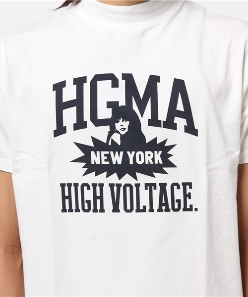 HYSTERIC GLAMOUR(ヒステリックグラマー)の「HIGH VOLTAGE NY pt モックネックT-SH(Tシャツ/カットソー・メンズ・ネイビー/ホワイト/トップグレー・SMALL/LARGE/MEDIUM/X-LARGE)」の7枚目の写真