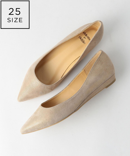 ODETTE E ODILE(オデットエオディール)の「O ポインテッドウェッジ パンプス20○↑/2cmヒール(パンプス・レディース・ゴールド/グレー/ネイビー/ワイン/ピンク/ブラック/ダークグレー/ロイヤルブルー・24.5cm/24cm/22.5cm/23cm/22cm/25cm/23.5cm)」の8枚目の写真