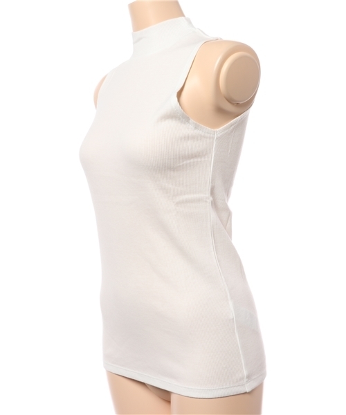 SLY（スライ）の「テレコノースリTOPS（タンクトップ・レディース・ホワイト/トップグレー/オレンジ系その他/ブラック・FREE）」の5枚目の写真