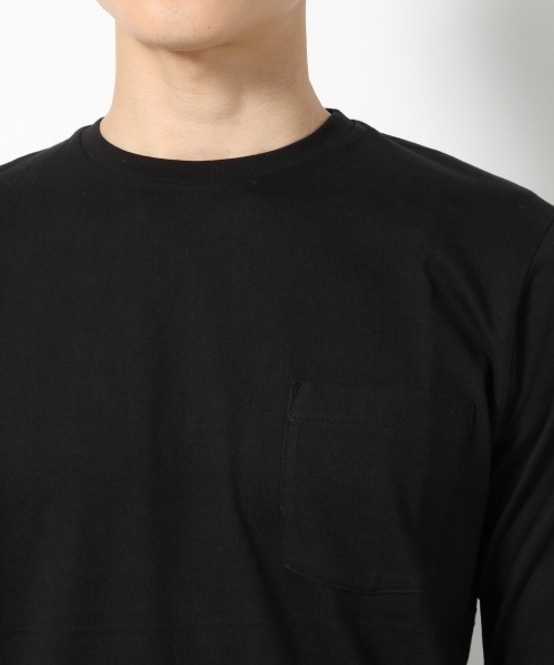 GLOBAL WORK(グローバルワーク)の「【高品質素材】スーピマクルーネック長袖T/724196(Tシャツ/カットソー・メンズ・ホワイト/ブラック/グレー・SMALL/LARGE/MEDIUM/X-LARGE)」の10枚目の写真