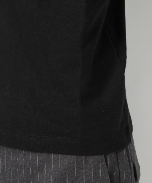GLOBAL WORK(グローバルワーク)の「【高品質素材】スーピマクルーネック長袖T/724196(Tシャツ/カットソー・メンズ・ホワイト/ブラック/グレー・SMALL/LARGE/MEDIUM/X-LARGE)」の4枚目の写真