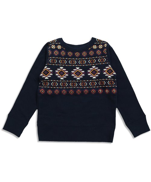 BREEZE（ブリーズ）の「ネット限定 プチプラ4柄トレーナー（スウェット・キッズ・レッド/カーキ/グレー/キナリ/パープル/ネイビー/マスタード/ブラック・140/100/120/90/130/110/80/95）」の6枚目の写真