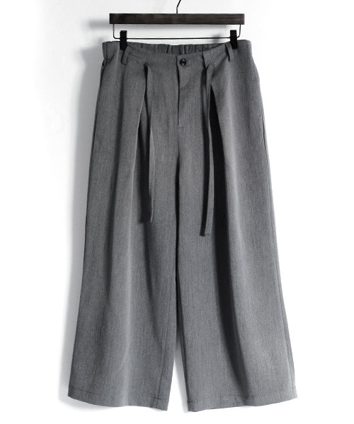 MONO-MART(モノマート)の「T/R スーパーワイド スラックス HAKAMAパンツ(スラックス・メンズ・ネイビー/ブラック/チャコール/グレー・FREE)」の17枚目の写真