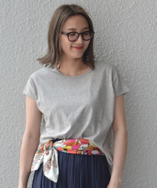 SHIPS Days(シップスデイズ)の「SHIPS Days STANDARD: ソフトコットンルーズTシャツ(Tシャツ/カットソー・レディース・ホワイト/ライトグレー/ベージュ系その他/ピンク/ブラック/ネイビー・M~L/S~M)」の1枚目の写真