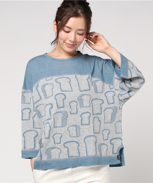 Ne-net(ネネット)の「食ぱんジャガード(その他トップス・レディース・ベージュ/グレー・02)」の1枚目の写真