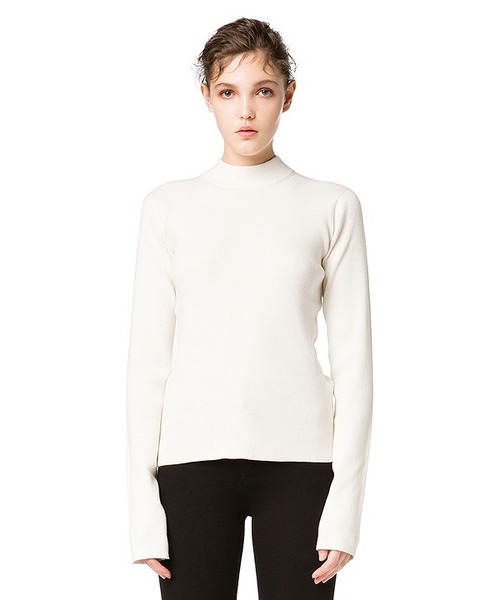 CLANE（クラネ）の「H/N RIB KNIT（ニット/セーター・レディース・ホワイト/ブラック/イエロー/レッド・1/2）」の15枚目の写真