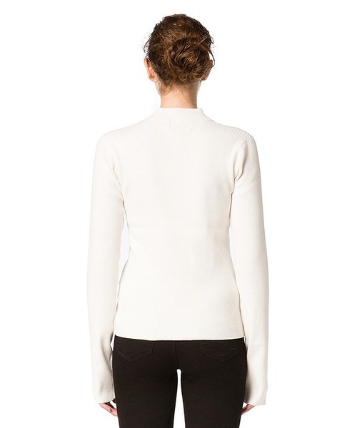 CLANE（クラネ）の「H/N RIB KNIT（ニット/セーター・レディース・ホワイト/ブラック/イエロー/レッド・1/2）」の17枚目の写真