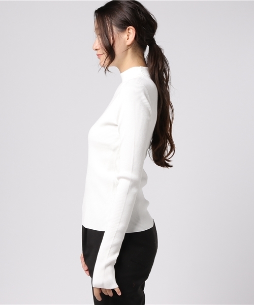 CLANE（クラネ）の「H/N RIB KNIT（ニット/セーター・レディース・ホワイト/ブラック/イエロー/レッド・1/2）」の6枚目の写真