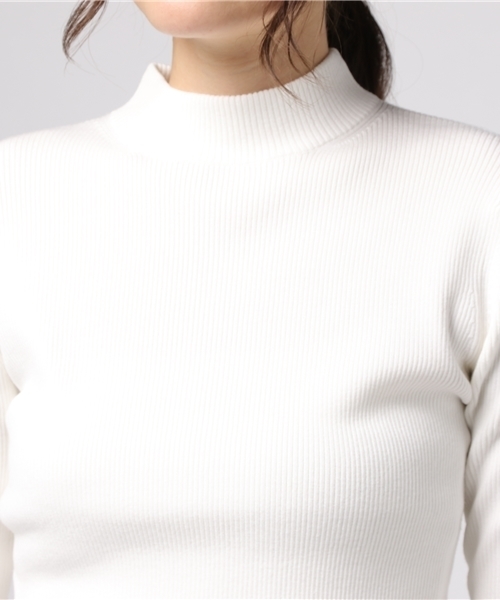 CLANE（クラネ）の「H/N RIB KNIT（ニット/セーター・レディース・ホワイト/ブラック/イエロー/レッド・1/2）」の10枚目の写真