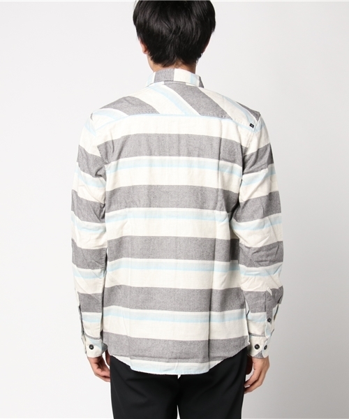 rip curl(リップカール)の「【RIP CURL リップカール】メンズフランネルボーダーシャツ/長袖(シャツ/ブラウス・メンズ・ネイビー/チャコール・MEDIUM/LARGE)」の4枚目の写真