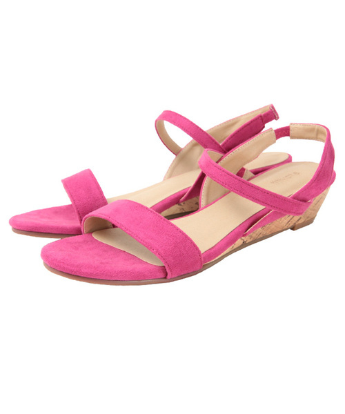 titivate（ティティベイト）の「ﾀﾞﾌﾞﾙｽﾄﾗｯﾌﾟﾛｰﾋｰﾙｻﾝﾀﾞﾙ（サンダル・レディース・ブラック/ブラウン/ブルーグリーン/ライトベージュ/ピンク/イエロー・S/L/LL/M）」の6枚目の写真