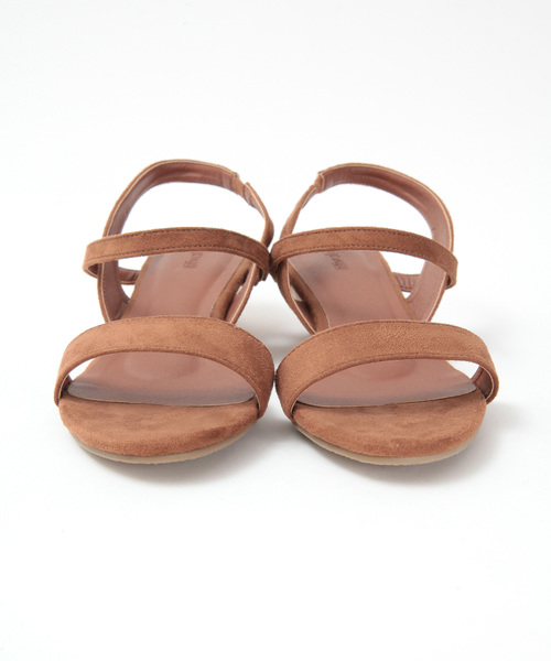 titivate（ティティベイト）の「ﾀﾞﾌﾞﾙｽﾄﾗｯﾌﾟﾛｰﾋｰﾙｻﾝﾀﾞﾙ（サンダル・レディース・ブラック/ブラウン/ブルーグリーン/ライトベージュ/ピンク/イエロー・S/L/LL/M）」の14枚目の写真