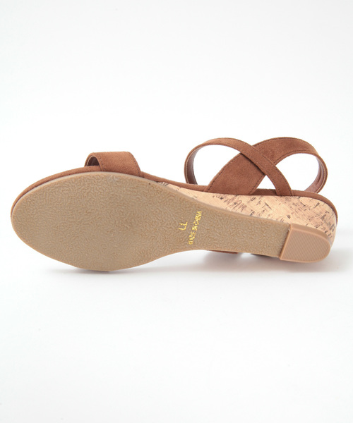 titivate（ティティベイト）の「ﾀﾞﾌﾞﾙｽﾄﾗｯﾌﾟﾛｰﾋｰﾙｻﾝﾀﾞﾙ（サンダル・レディース・ブラック/ブラウン/ブルーグリーン/ライトベージュ/ピンク/イエロー・S/L/LL/M）」の19枚目の写真