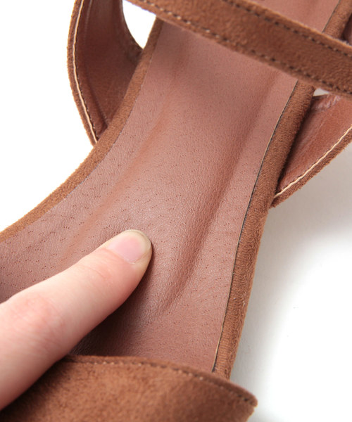 titivate（ティティベイト）の「ﾀﾞﾌﾞﾙｽﾄﾗｯﾌﾟﾛｰﾋｰﾙｻﾝﾀﾞﾙ（サンダル・レディース・ブラック/ブラウン/ブルーグリーン/ライトベージュ/ピンク/イエロー・S/L/LL/M）」の11枚目の写真