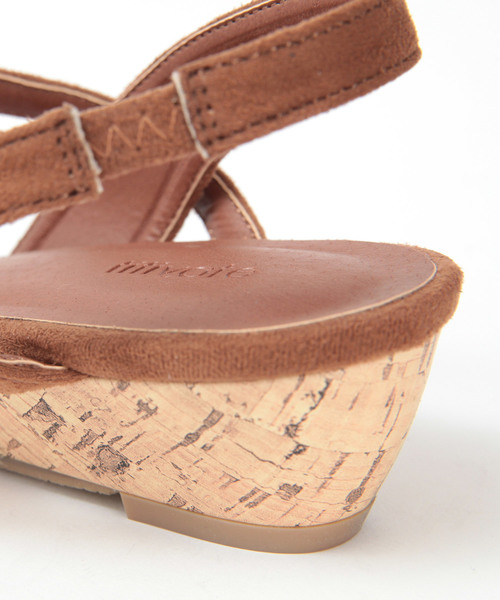 titivate（ティティベイト）の「ﾀﾞﾌﾞﾙｽﾄﾗｯﾌﾟﾛｰﾋｰﾙｻﾝﾀﾞﾙ（サンダル・レディース・ブラック/ブラウン/ブルーグリーン/ライトベージュ/ピンク/イエロー・S/L/LL/M）」の9枚目の写真