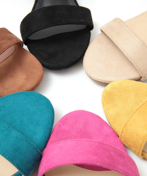 titivate（ティティベイト）の「ﾀﾞﾌﾞﾙｽﾄﾗｯﾌﾟﾛｰﾋｰﾙｻﾝﾀﾞﾙ（サンダル・レディース・ブラック/ブラウン/ブルーグリーン/ライトベージュ/ピンク/イエロー・S/L/LL/M）」の13枚目の写真