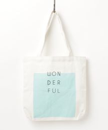 WEGO/WONDERFULロゴトートバッグ