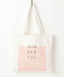 WEGO/WONDERFULロゴトートバッグ