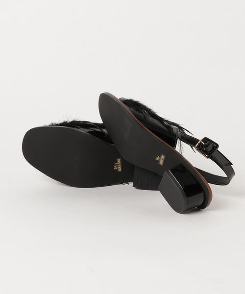 RIVE DROITE(リヴドロワ)の「【JETTE(ジュテ)】フェザーサンダル(サンダル・レディース・ブラック/ボルドー・SMALL/MEDIUM)」の4枚目の写真