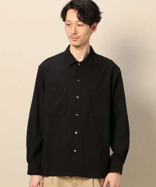 BEAUTY&YOUTH UNITED ARROWS(ビューティーアンドユースユナイテッドアローズ)の「BY ウーステッド ワイドフォルム シャツ о(シャツ/ブラウス・メンズ・ライトブルー/ライトグレー/ブラック・SMALL/X-LARGE/MEDIUM/LARGE)」の7枚目の写真