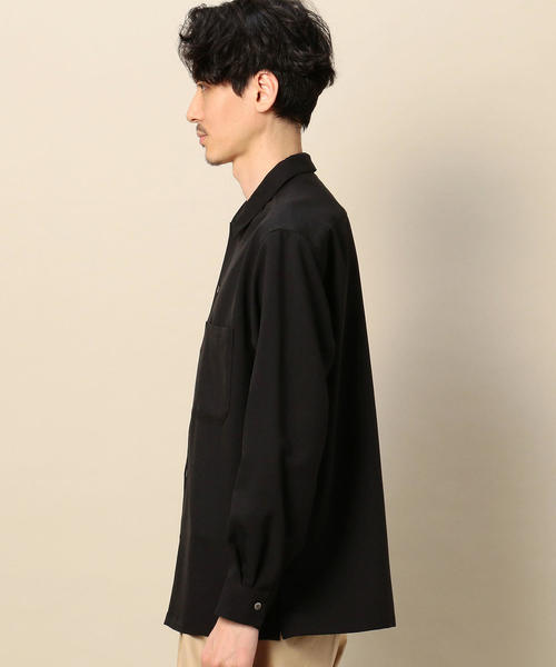 BEAUTY&YOUTH UNITED ARROWS(ビューティーアンドユースユナイテッドアローズ)の「BY ウーステッド ワイドフォルム シャツ о(シャツ/ブラウス・メンズ・ライトブルー/ライトグレー/ブラック・SMALL/X-LARGE/MEDIUM/LARGE)」の6枚目の写真