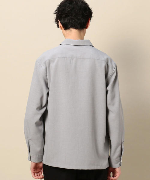 BEAUTY&YOUTH UNITED ARROWS(ビューティーアンドユースユナイテッドアローズ)の「BY ウーステッド ワイドフォルム シャツ о(シャツ/ブラウス・メンズ・ライトブルー/ライトグレー/ブラック・SMALL/X-LARGE/MEDIUM/LARGE)」の10枚目の写真