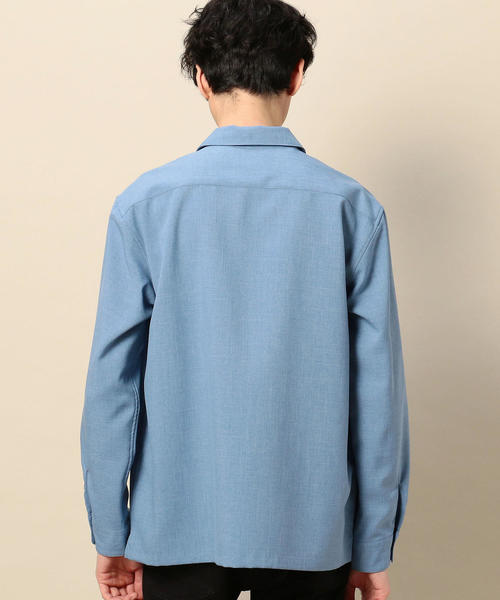 BEAUTY&YOUTH UNITED ARROWS(ビューティーアンドユースユナイテッドアローズ)の「BY ウーステッド ワイドフォルム シャツ о(シャツ/ブラウス・メンズ・ライトブルー/ライトグレー/ブラック・SMALL/X-LARGE/MEDIUM/LARGE)」の8枚目の写真