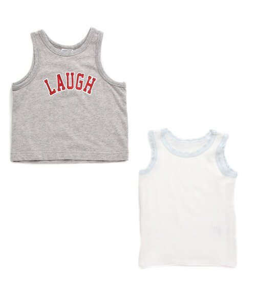 BREEZE（ブリーズ）の「/タンクトップ2Pセット（タンクトップ・キッズ・グレー/アイボリー・80/90/100/110/120/130/140）」の2枚目の写真