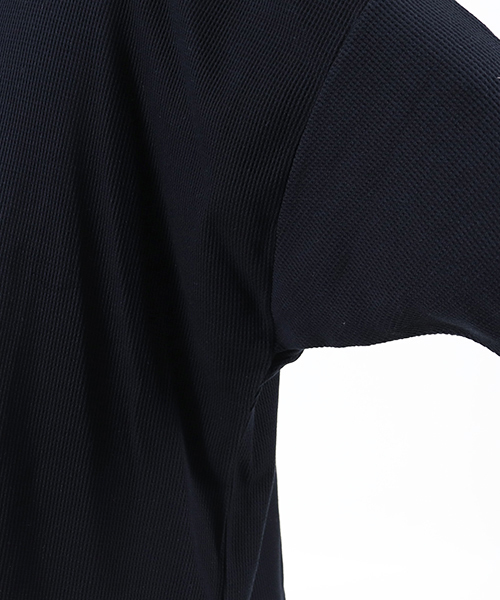 ANGENEHM（アンゲネーム）の「mlt2283-Waffle Wide Long Sleeve Cut sew カットソー(MADE IN JAPAN)（Tシャツ/カットソー・メンズ・オフホワイト/杢グレー/ブラック・S/M/L）」の16枚目の写真