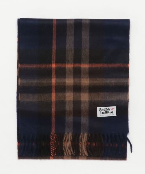 Scotish Tradition(スコティッシュトラディション)の「SCOTISH TRADITON/スコティッシュトラディション スカーフ(マフラー・レディース・ネイビー/ブラウン/オレンジ/グリーン・FREE)」の8枚目の写真
