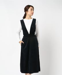 ベロアサスペンダー付きスカートジャンパースカート