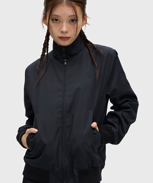 美品 イングランド製 FRED PERRY ハリントンジャケット チェック ロゴ Made In England Harrington Jacket | ハリントンジャケット