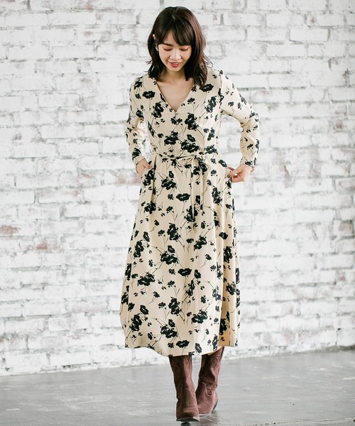 A part by（アパートバイ）の「PキリカエVボタンワンピース 814479（ワンピース・レディース・ネイビー/カーキ/ブラック系その他/ベージュ系その他・FREE）」の3枚目の写真