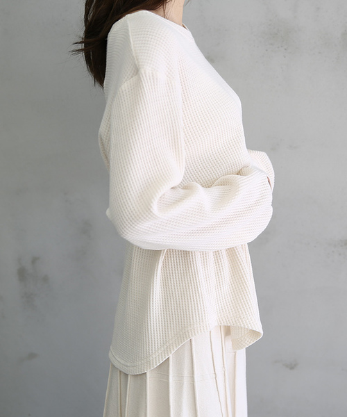 select MOCA（セレクトモカ）の「サーマルベルトセットトップス（Tシャツ/カットソー・レディース・ブラウン/グレー/アイボリー・FREE）」の10枚目の写真