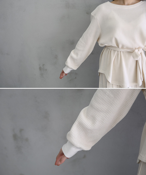 select MOCA（セレクトモカ）の「サーマルベルトセットトップス（Tシャツ/カットソー・レディース・ブラウン/グレー/アイボリー・FREE）」の13枚目の写真