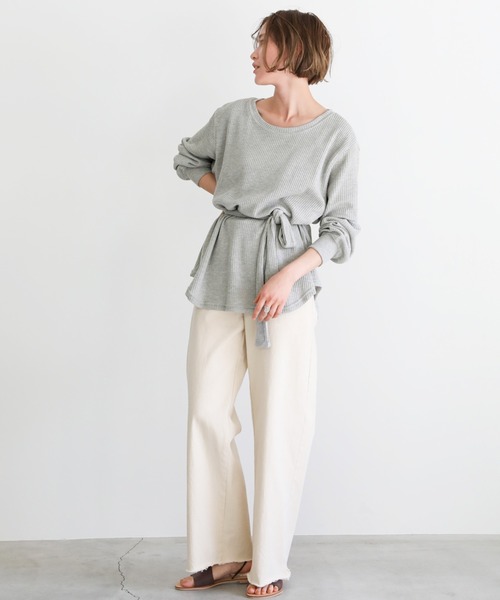 select MOCA（セレクトモカ）の「サーマルベルトセットトップス（Tシャツ/カットソー・レディース・ブラウン/グレー/アイボリー・FREE）」の21枚目の写真