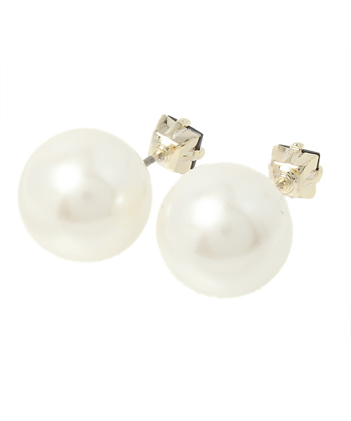 PAPILLONNER（パピヨネ）の「SPキャッチ（ピアス（両耳用）・レディース・ホワイト/ブラック・FREE）」の3枚目の写真