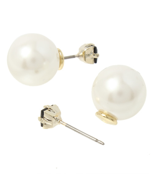 PAPILLONNER（パピヨネ）の「SPキャッチ（ピアス（両耳用）・レディース・ホワイト/ブラック・FREE）」の4枚目の写真