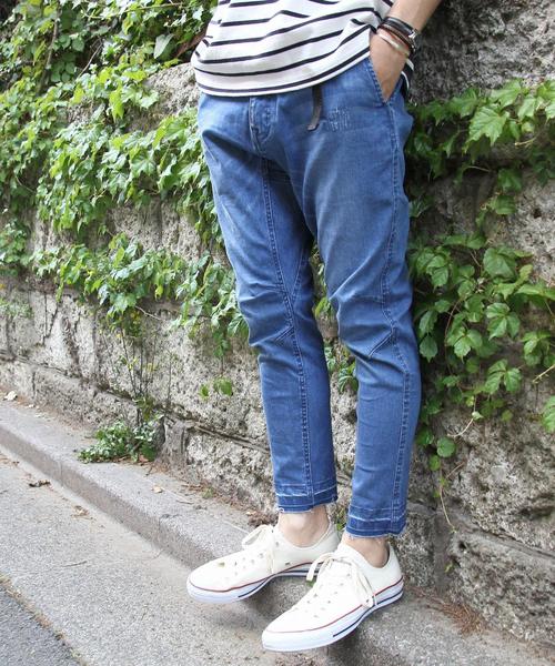 coen（コーエン）の「【WEB限定】ストレッチスーパースキニーデニムクライミングアンクルパンツ（デニムパンツ・メンズ・コバルトブルー・X-LARGE/SMALL/MEDIUM/LARGE）」の2枚目の写真