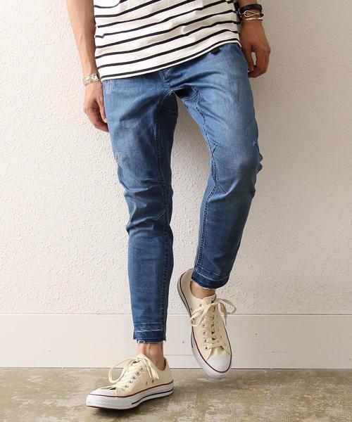 coen（コーエン）の「【WEB限定】ストレッチスーパースキニーデニムクライミングアンクルパンツ（デニムパンツ・メンズ・コバルトブルー・X-LARGE/SMALL/MEDIUM/LARGE）」の17枚目の写真