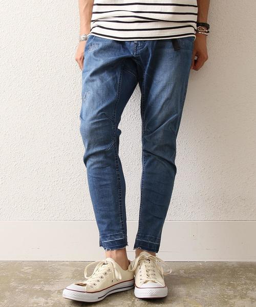 coen（コーエン）の「【WEB限定】ストレッチスーパースキニーデニムクライミングアンクルパンツ（デニムパンツ・メンズ・コバルトブルー・X-LARGE/SMALL/MEDIUM/LARGE）」の18枚目の写真