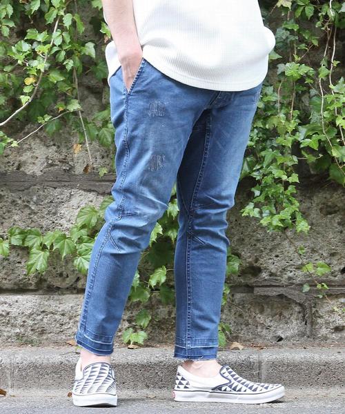 coen（コーエン）の「【WEB限定】ストレッチスーパースキニーデニムクライミングアンクルパンツ（デニムパンツ・メンズ・コバルトブルー・X-LARGE/SMALL/MEDIUM/LARGE）」の8枚目の写真