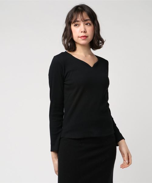 one way（ワンウェイ）の「ハートヤマナリテレコTOPS（Tシャツ/カットソー・レディース・ホワイト/ライトブルー/ブラック/ラベンダー/ブラック系その他・FREE）」の3枚目の写真